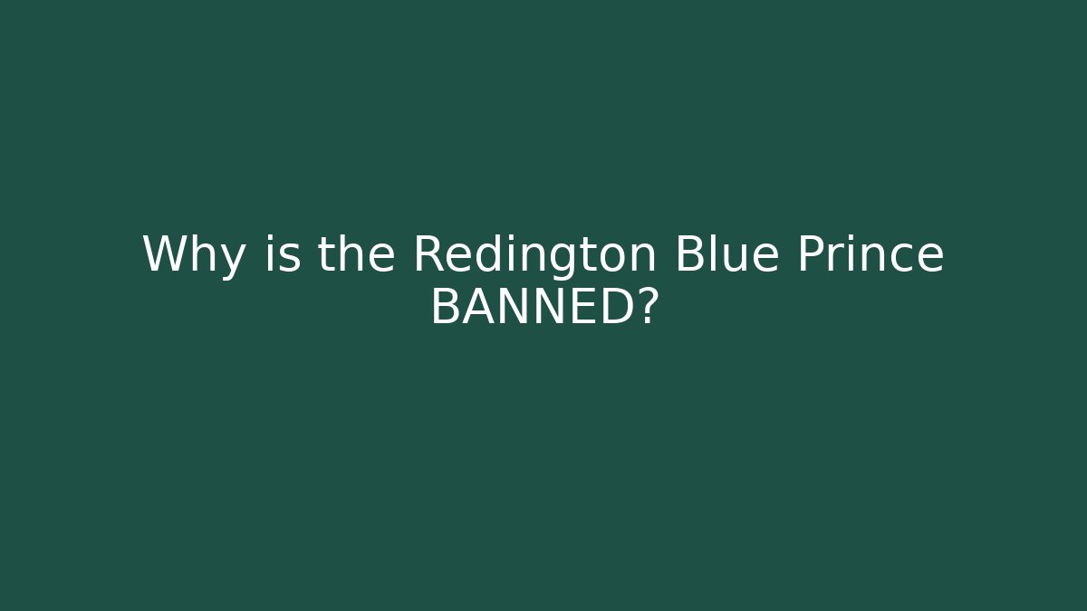 Why is the Redington Blue Prince BANNED?