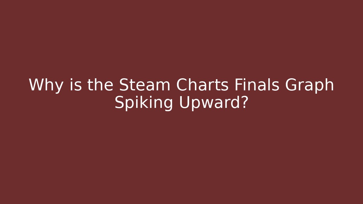 Why is the Steam Charts Finals Graph Spiking Upward?
