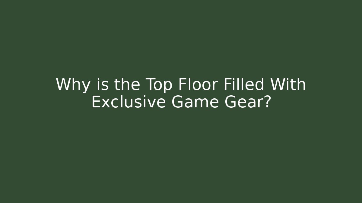 Why is the Top Floor Filled With Exclusive Game Gear?