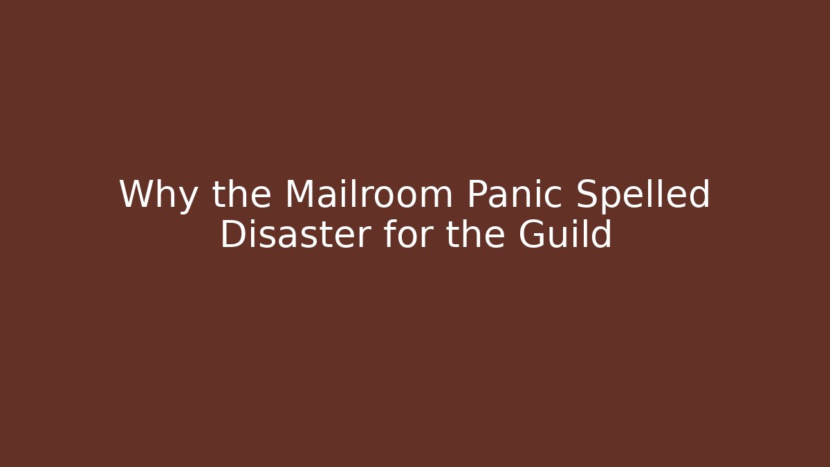 Why the Mailroom Panic Spelled Disaster for the Guild