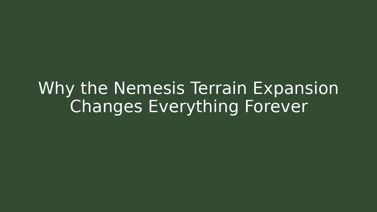 Why the Nemesis Terrain Expansion Changes Everything Forever - Create More Assets