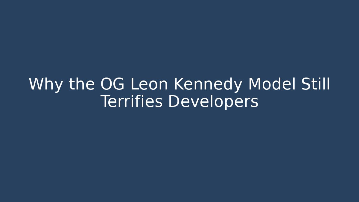 Why the OG Leon Kennedy Model Still Terrifies Developers - Create More Assets