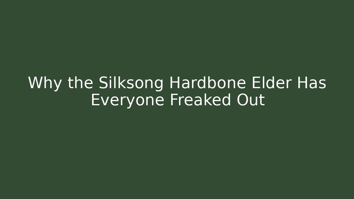 Why the Silksong Hardbone Elder Has Everyone Freaked Out