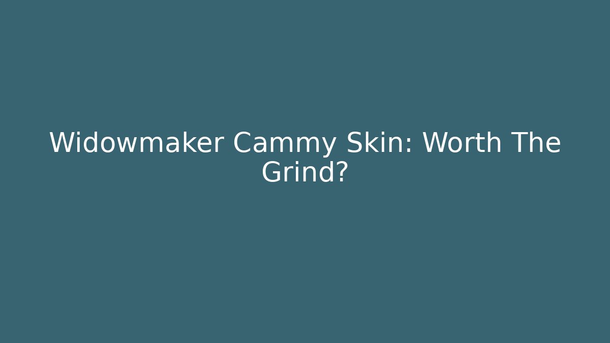 Widowmaker Cammy Skin: Worth The Grind? - Create More Assets