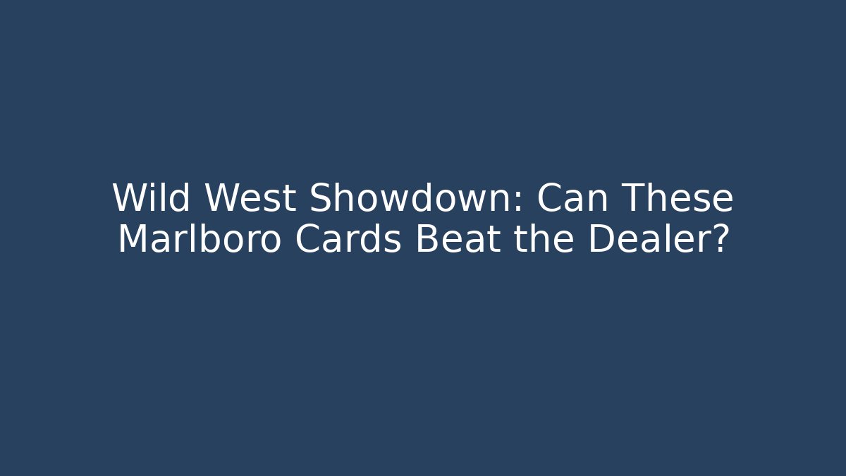 Wild West Showdown: Can These Marlboro Cards Beat the Dealer?