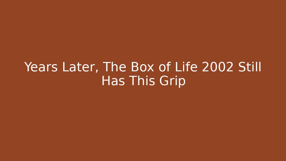 Years Later, The Box of Life 2002 Still Has This Grip