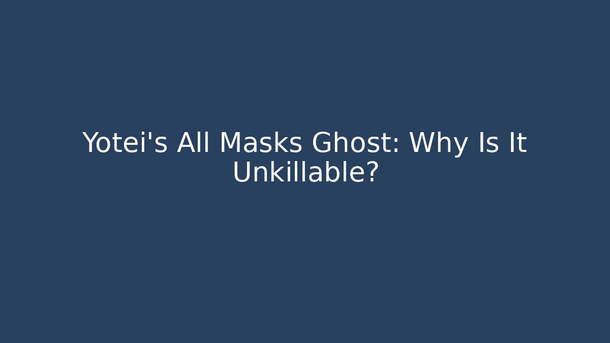 Yotei's All Masks Ghost: Why Is It Unkillable? - Create More Assets