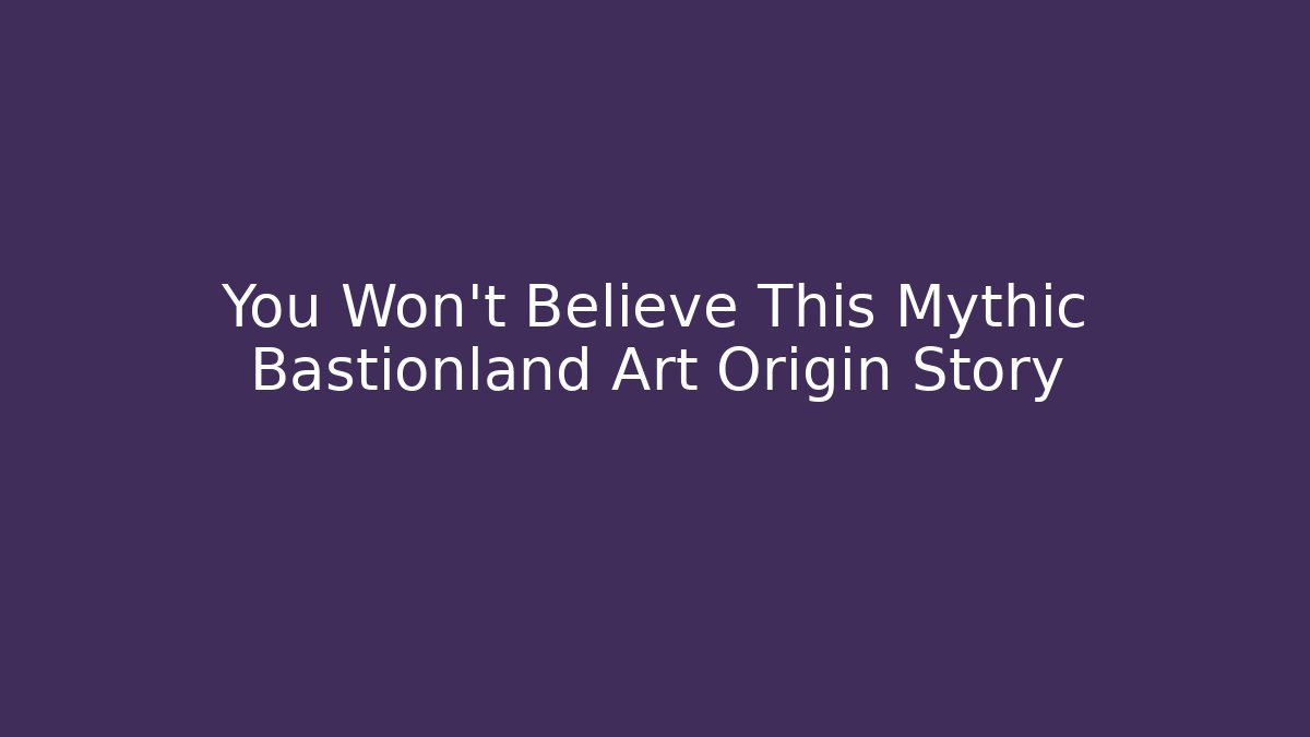 You Won't Believe This Mythic Bastionland Art Origin Story