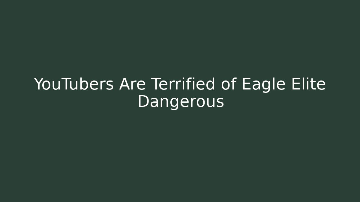 YouTubers Are Terrified of Eagle Elite Dangerous