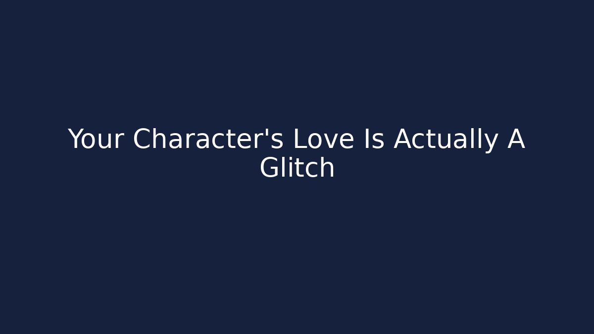 Your Character's Love Is Actually A Glitch - Create More Assets
