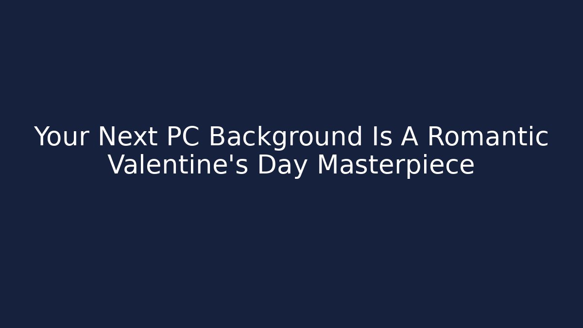 Your Next PC Background Is A Romantic Valentine's Day Masterpiece