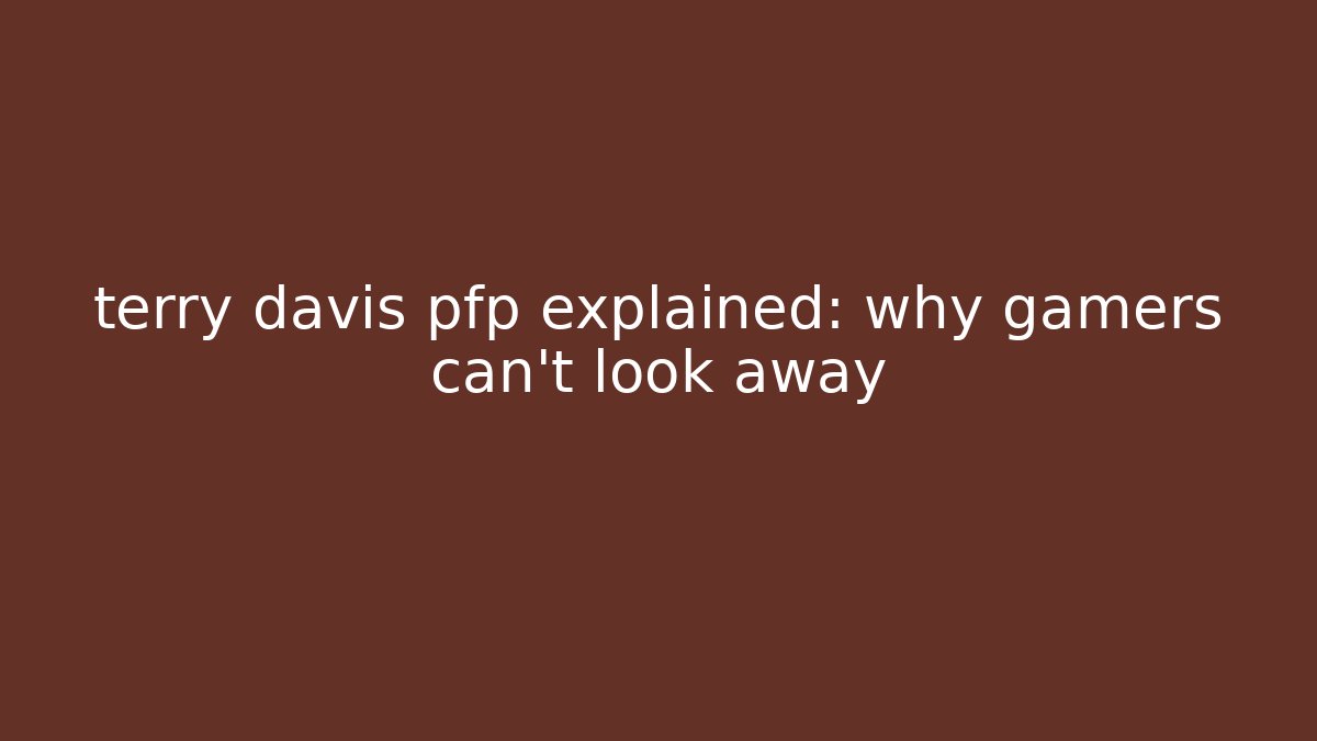 terry davis pfp explained: why gamers can't look away